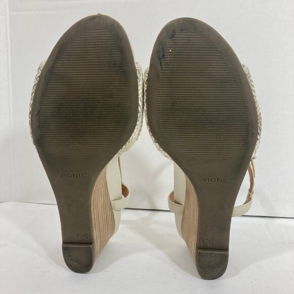Vionic Cream Wedge Heels - Picture 10 of 13